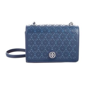 NWT Tory Burch Navy Floral Crossbody Bag